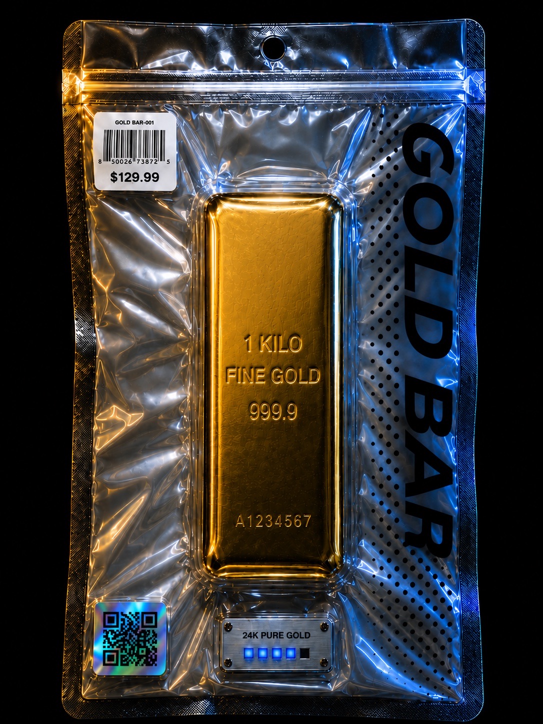 Lingote de oro · empaque